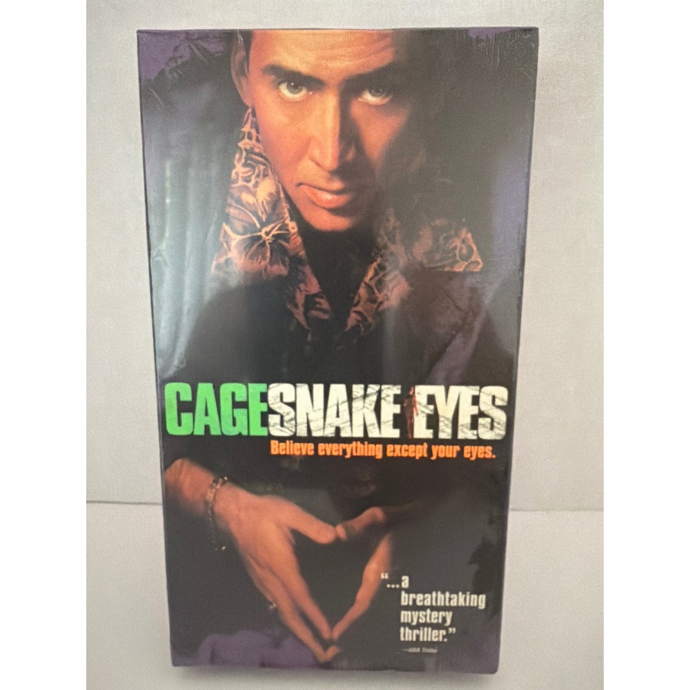 Snake Eyes VHS 1998 Nicolas Cage Brian De Palma Paramount Factory Sealed New